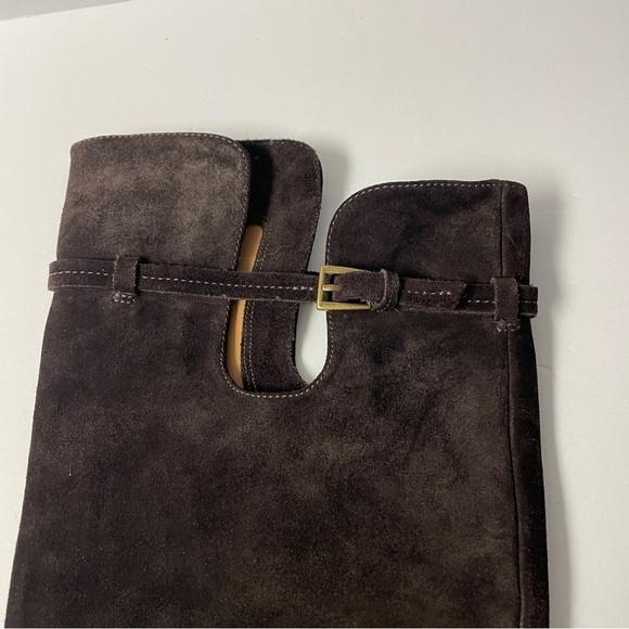 Vero Curio Dameranda Dark Brown Leather Knee High Stiletto Boots 8.5 - Picture 8 of 14